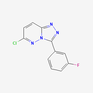 molecular formula C11H6ClFN4 B1388395 6-Chloro-3-(3-fluorophenyl)[1,2,4]triazolo[4,3-b]pyridazine CAS No. 1094425-19-0