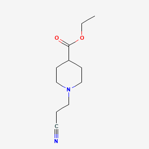 molecular formula C11H18N2O2 B1388398 Ethyl 1-(2-cyanoethyl)piperidine-4-carboxylate CAS No. 477787-73-8