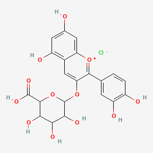 2-(3,4-Dihydroxyphenyl)-3-(beta-D-glucopyranuronosyloxy)-5,7-dihydroxy-1-benzopyryliuM Chloride