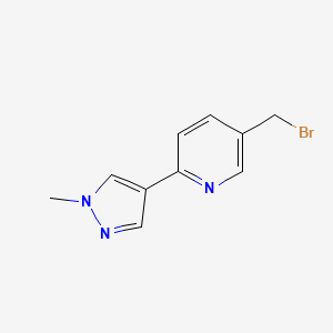 5-(Bromomethyl)-2-(1-methylpyrazol-4-yl)pyridine