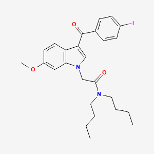 N,N-dibutyl-2-[3-(4-iodobenzoyl)-6-methoxyindol-1-yl]acetamide