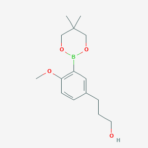 3-(3-(5,5-Dimethyl-1,3,2-dioxaborinan-2-yl)-4-methoxyphenyl)propan-1-ol