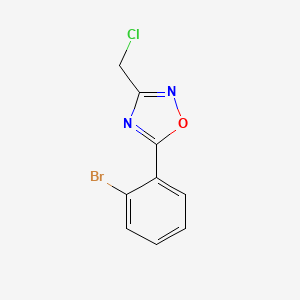 molecular formula C9H6BrClN2O B1388402 5-(2-Bromophenyl)-3-(chloromethyl)-1,2,4-oxadiazole CAS No. 1152505-02-6