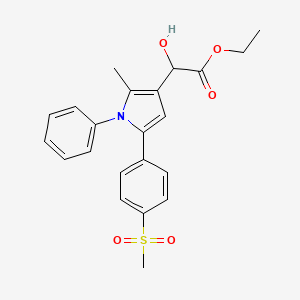 Ethyl 2-hydroxy-2-[2-methyl-5-(4-methylsulfonylphenyl)-1-phenylpyrrol-3-yl]acetate