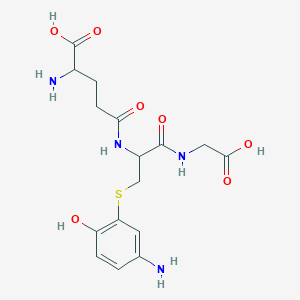 2-Amino-5-[[3-(5-amino-2-hydroxyphenyl)sulfanyl-1-(carboxymethylamino)-1-oxopropan-2-yl]amino]-5-oxopentanoic acid