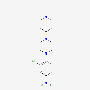 3-Chloro-4-[4-(1-methylpiperidin-4-yl)piperazin-1-yl]aniline