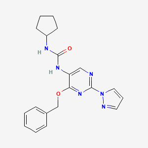 1-Cyclopentyl-3-(4-phenylmethoxy-2-pyrazol-1-ylpyrimidin-5-yl)urea