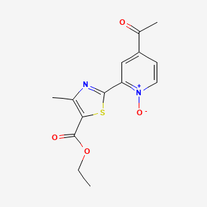 Ethyl 2-(4-acetyl-1-oxidopyridin-1-ium-2-yl)-4-methyl-1,3-thiazole-5-carboxylate