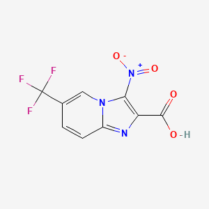 B1388415 3-Nitro-6-(trifluoromethyl)imidazo[1,2-a]pyridine-2-carboxylic acid CAS No. 1186405-07-1
