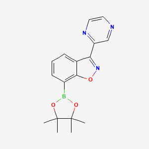 3-Pyrazin-2-yl-7-(4,4,5,5-tetramethyl-1,3,2-dioxaborolan-2-yl)-1,2-benzoxazole