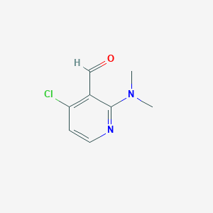 molecular formula C8H9ClN2O B1388430 4-Chloro-2-(dimethylamino)nicotinaldehyde CAS No. 1160474-84-9