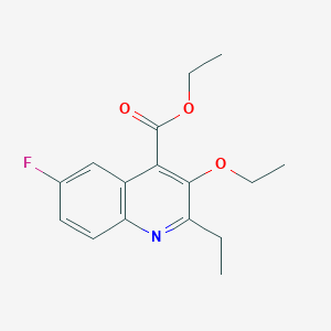 Ethyl 3-ethoxy-2-ethyl-6-fluoroquinoline-4-carboxylate