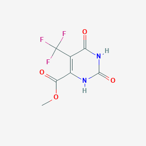 molecular formula C7H5F3N2O4 B1388432 Methyl 2,6-dioxo-5-(trifluoromethyl)-1,2,3,6-tetrahydropyrimidine-4-carboxylate CAS No. 936476-63-0