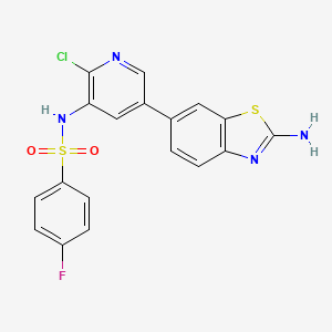 N-[5-(2-amino-1,3-benzothiazol-6-yl)-2-chloropyridin-3-yl]-4-fluorobenzenesulfonamide