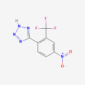 molecular formula C8H4F3N5O2 B1388440 5-[4-nitro-2-(trifluoromethyl)phenyl]-2H-1,2,3,4-tetraazole CAS No. 1192263-78-7