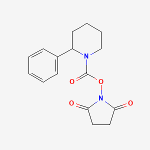 molecular formula C16H18N2O4 B13884405 (2,5-Dioxopyrrolidin-1-yl) 2-phenylpiperidine-1-carboxylate 