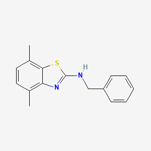 molecular formula C16H16N2S B1388446 N-benzyl-4,7-dimethyl-1,3-benzothiazol-2-amine CAS No. 1177308-63-2