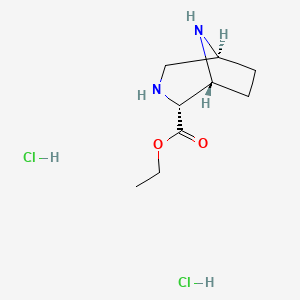 ethyl (1R,2R,5S)-3,8-diazabicyclo[3.2.1]octane-2-carboxylate;dihydrochloride