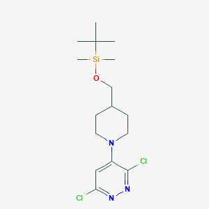 Tert-butyl-[[1-(3,6-dichloropyridazin-4-yl)piperidin-4-yl]methoxy]-dimethylsilane