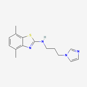 B1388458 N-[3-(1H-imidazol-1-yl)propyl]-4,7-dimethyl-1,3-benzothiazol-2-amine CAS No. 1177276-89-9