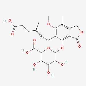 6-[[5-(5-carboxy-3-methylpent-2-enyl)-6-methoxy-7-methyl-3-oxo-1H-2-benzofuran-4-yl]oxy]-3,4,5-trihydroxyoxane-2-carboxylic acid