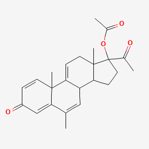 (17-acetyl-6,10,13-trimethyl-3-oxo-12,14,15,16-tetrahydro-8H-cyclopenta[a]phenanthren-17-yl) acetate