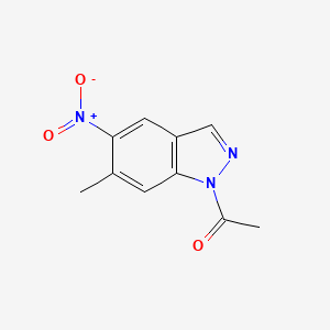 molecular formula C10H9N3O3 B1388471 1-(6-methyl-5-nitro-1H-indazol-1-yl)-1-ethanone CAS No. 81115-44-8