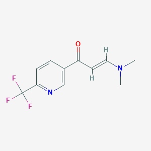 molecular formula C11H11F3N2O B1388481 (E)-3-(Dimethylamino)-1-(6-(trifluoromethyl)pyridin-3-YL)prop-2-EN-1-one CAS No. 1015078-44-0