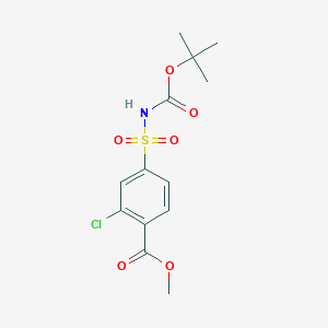 Methyl 2-chloro-4-[(2-methylpropan-2-yl)oxycarbonylsulfamoyl]benzoate