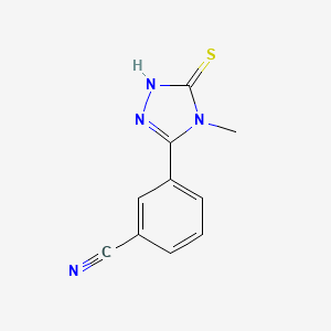 3-(4-methyl-5-sulfanylidene-1H-1,2,4-triazol-3-yl)benzonitrile