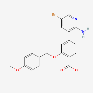 Methyl 4-(2-amino-5-bromopyridin-3-yl)-2-[(4-methoxyphenyl)methoxy]benzoate