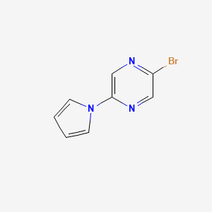 molecular formula C8H6BrN3 B1388506 2-Bromo-5-(1H-pyrrol-1-yl)pyrazine CAS No. 1027512-24-8