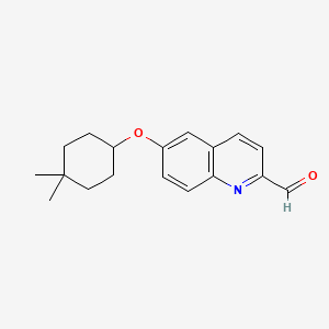 6-(4,4-Dimethylcyclohexyl)oxyquinoline-2-carbaldehyde