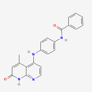 N-[4-[(5-methyl-7-oxo-8H-1,8-naphthyridin-4-yl)amino]phenyl]benzamide