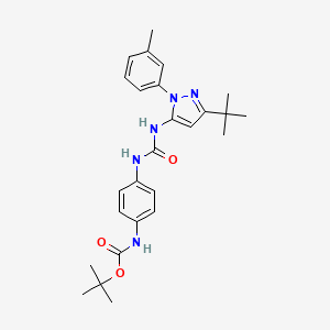 tert-butyl N-[4-[[5-tert-butyl-2-(3-methylphenyl)pyrazol-3-yl]carbamoylamino]phenyl]carbamate