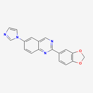 2-(1,3-Benzodioxol-5-yl)-6-imidazol-1-ylquinazoline