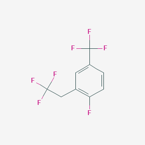 molecular formula C9H5F7 B1388512 1-Fluoro-2-(2,2,2-trifluoroethyl)-4-(trifluoromethyl)benzene CAS No. 1099597-68-8
