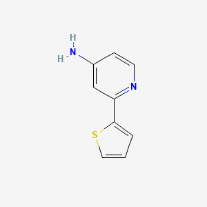 molecular formula C9H8N2S B1388516 2-(Thiophen-2-yl)pyridin-4-amine CAS No. 1020540-64-0