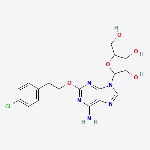 molecular formula C18H20ClN5O5 B13885162 (2R,3R,4S,5R)-2-{6-amino-2-[2-(4-chlorophenyl)ethoxy]-9H-purin-9-yl}-5-(hydroxymethyl)oxolane-3,4-diol 