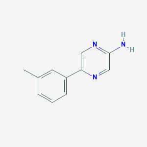 molecular formula C11H11N3 B1388522 5-(3-Methylphenyl)pyrazin-2-amine CAS No. 1159818-24-2