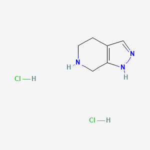 molecular formula C6H11Cl2N3 B1388527 4,5,6,7-Tetrahydro-1H-pyrazolo[3,4-c]pyridine dihydrochloride CAS No. 871726-74-8