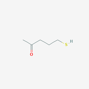 molecular formula C5H10OS B13885339 5-Mercapto-2-pentanone 