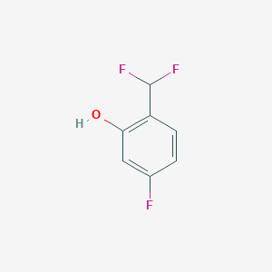 molecular formula C7H5F3O B1388540 2-(Difluoromethyl)-5-fluorophenol CAS No. 1214367-26-6