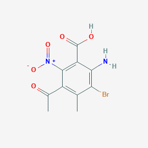 3-Acetyl-6-amino-5-bromo-4-methyl-2-nitrobenzoic acid