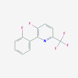 molecular formula C12H6F5N B1388550 3-Fluoro-2-(2-fluorophenyl)-6-(trifluoromethyl)pyridine CAS No. 1214329-02-8
