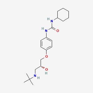 Urea, N-cyclohexyl-N'-(4-((2R)-3-((1,1-dimethylethyl)amino)-2-hydroxypropoxy)phenyl)-