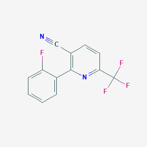 molecular formula C13H6F4N2 B1388552 2-(2-Fluorophenyl)-6-(trifluoromethyl)nicotinonitrile CAS No. 935520-55-1
