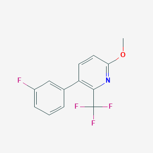 molecular formula C13H9F4NO B1388557 3-(3-Fluorophenyl)-6-methoxy-2-(trifluoromethyl)pyridine CAS No. 1214359-59-7