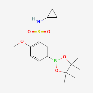 N-cyclopropyl-2-methoxy-5-(4,4,5,5-tetramethyl-1,3,2-dioxaborolan-2-yl)benzenesulfonamide