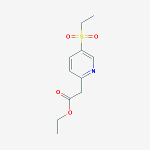 Ethyl 2-(5-ethylsulfonylpyridin-2-yl)acetate